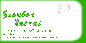 zsombor matrai business card